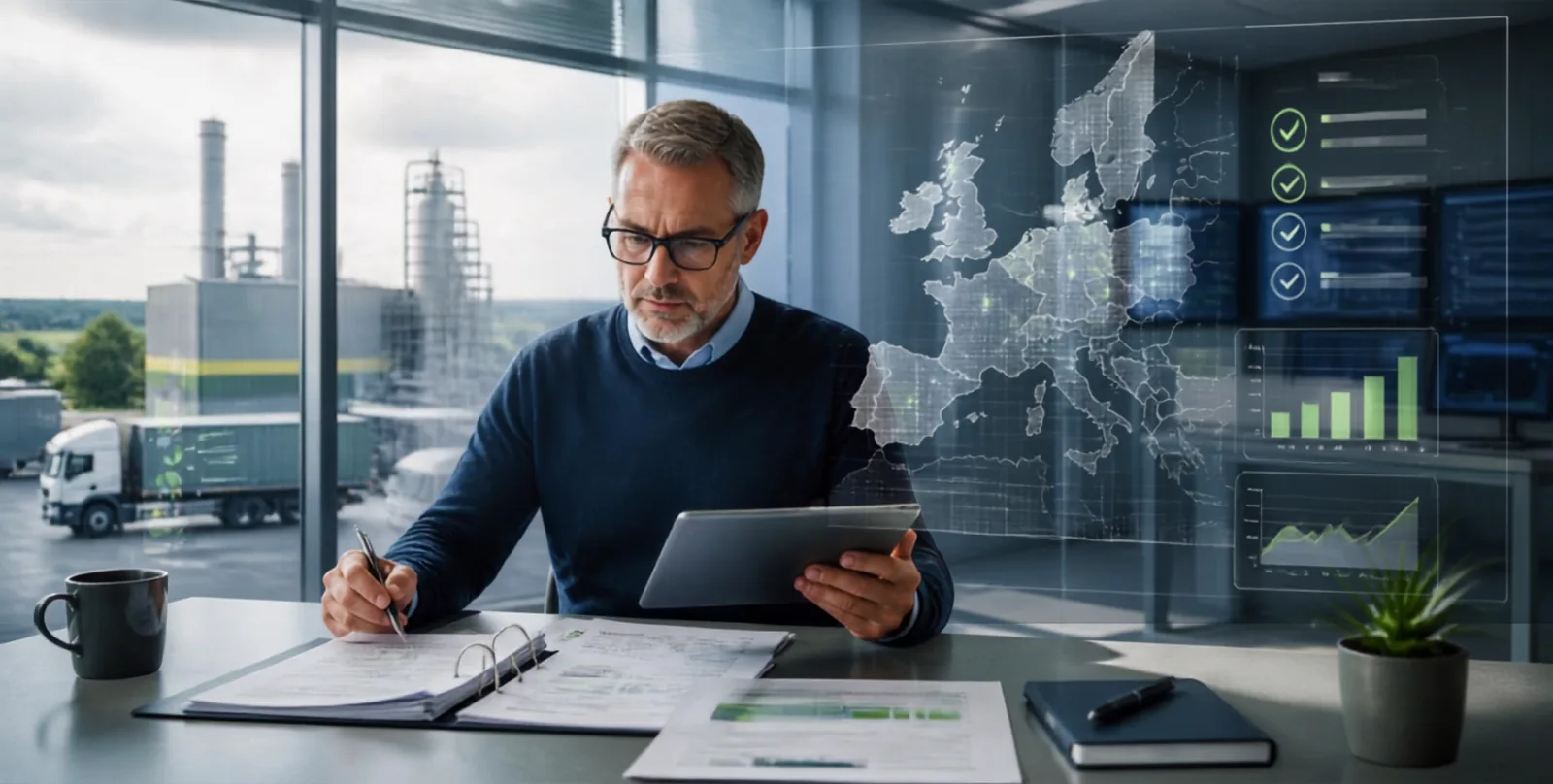 Compliance lead reviewing market-by-market European obligations with live registration status.