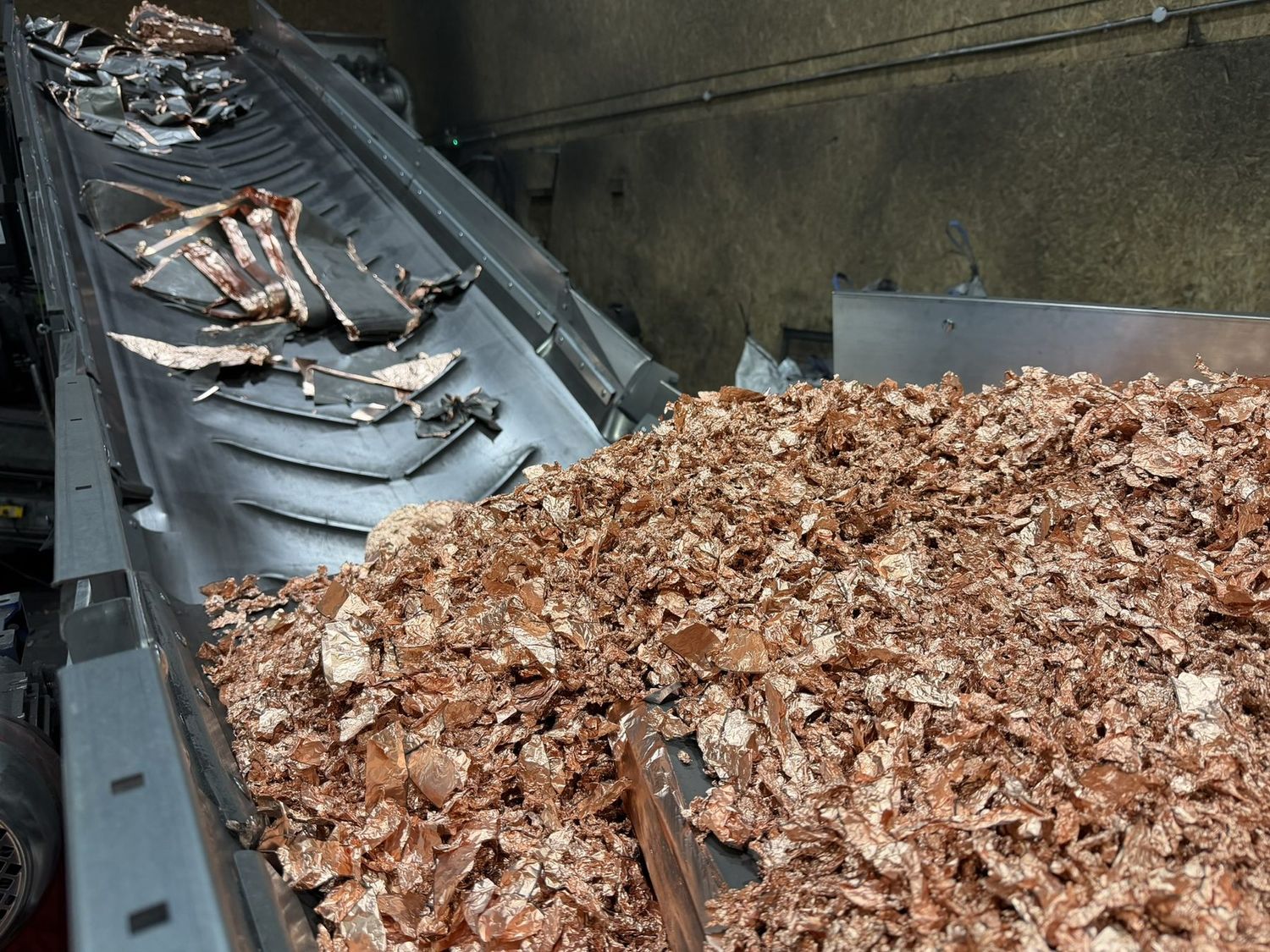 Recovered copper fraction from lithium-ion battery recycling