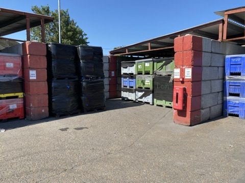 Battery materials staged for cross-border movement.