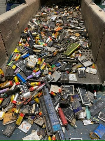 Production and manufacturing battery scrap.